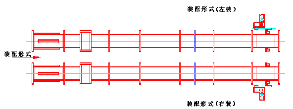 MS16--MS25型埋刮板輸送機 裝配形式(右裝)